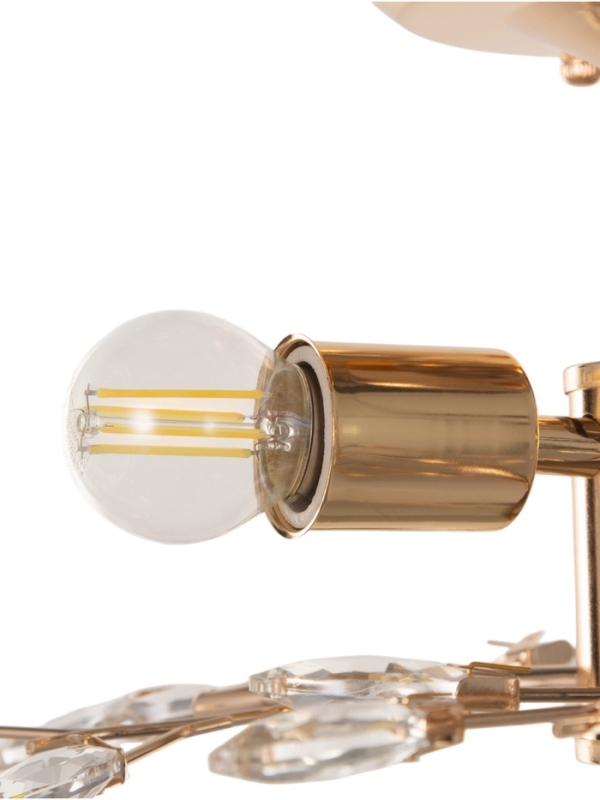 Люстра "Нежность" 3х40Вт Е27 золото 42х42х18см