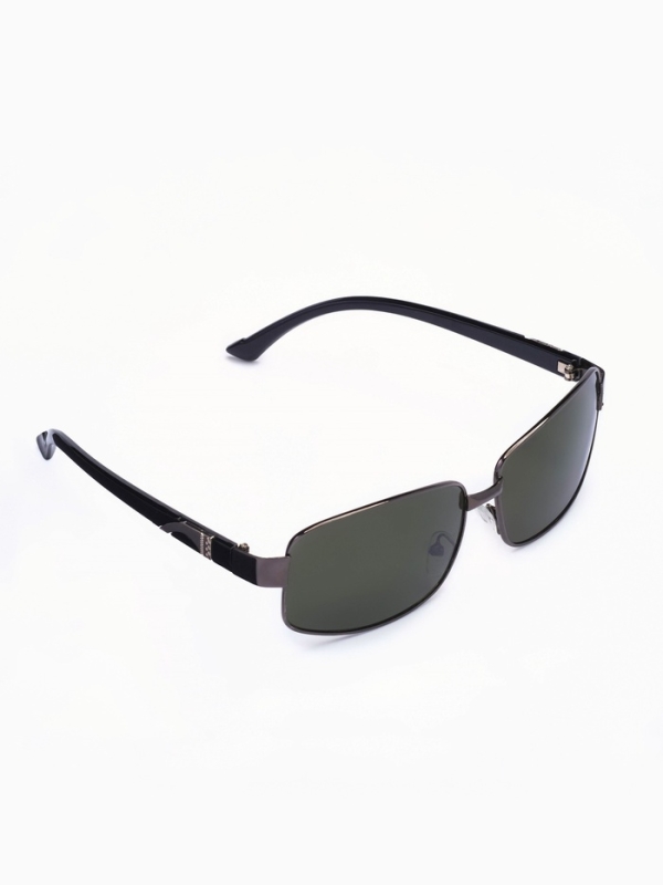 Очки солнцезащитные OneSun, дужка 12 см, ширина 14 см, 4 х 6 см, оправа и линзы чёрные