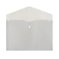 Папка-конверт на кнопке А5, 180 мкм, Calligrata Office, полупрозрачная, дымчатая (серая)