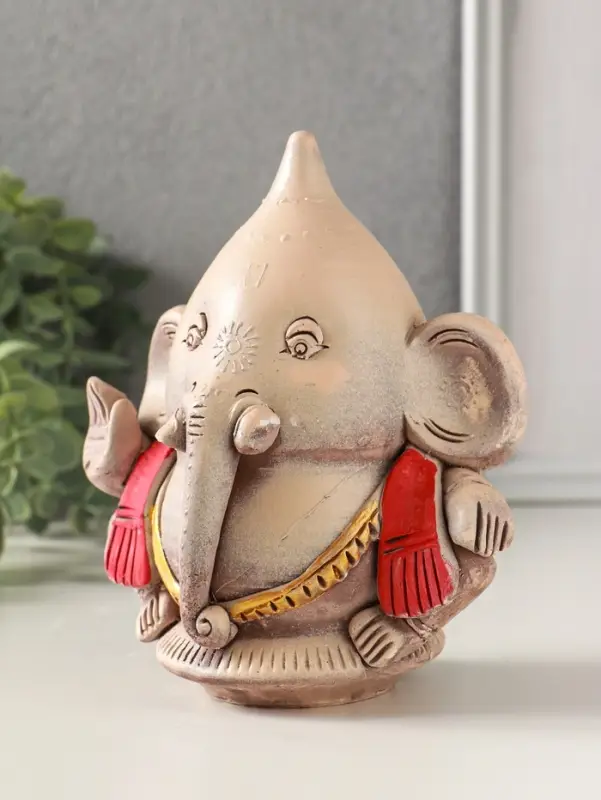 Фигурка гипс &laquo;Ганеш&raquo;, 14&times;13&times;9 см, эффект состаривания, слоновая кость