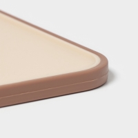 Доска разделочная с точильным камнем Доляна, 29,7&times;22,3&times;0,8 см, пластик, бежевая