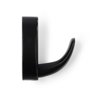 Крючок мебельный CAPPIO SEA, однорожковый, цинк, цвет черный Крючок мебельный CAPPIO SEA, однорожковый, цинк, цвет черный