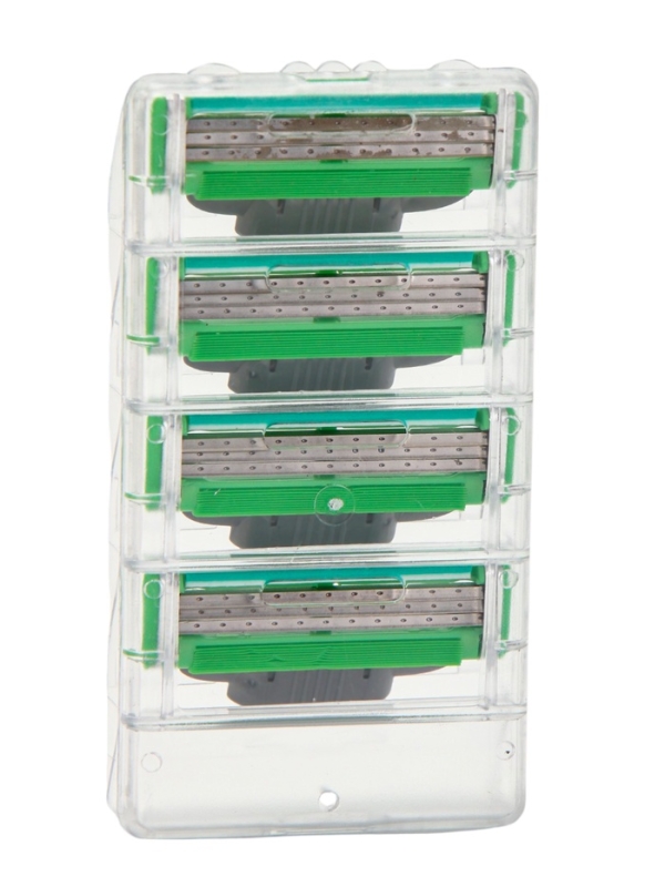 Сменные кассеты Gillette Mach3 зеленые, 4 шт