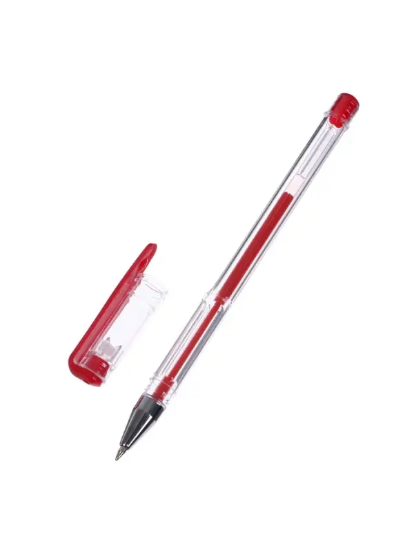 Набор гелевых ручек 3 цвета, стержень синий, красный, черный, корпус прозрачный