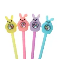 Ручка - прикол гелевая Calligrata &laquo;Блеск-Зайчик&raquo;, МИКС