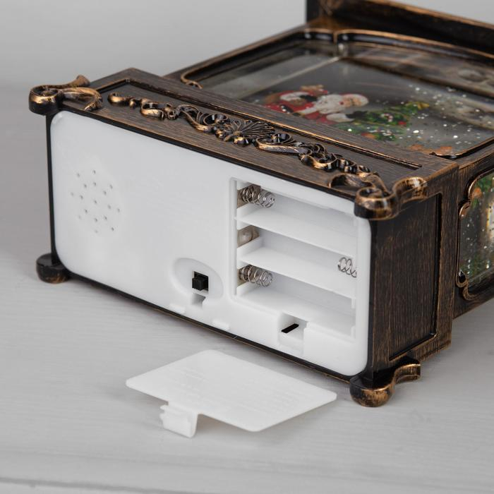 Светодиодная фигура &laquo;Дед Мороз с подарками&raquo; 18 &times; 26 &times; 8 см, пластик, батарейки ААх3 (не в комплекте), USB, свечение тёплое белое