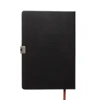 Ежедневник недатированный формат А5, с хлястиком, 80л, линия, пвх, Черный