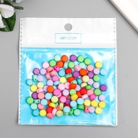 Бусины для творчества пластик "Яркие кружочки" набор 20 гр 0,4х0,7х0,7 см