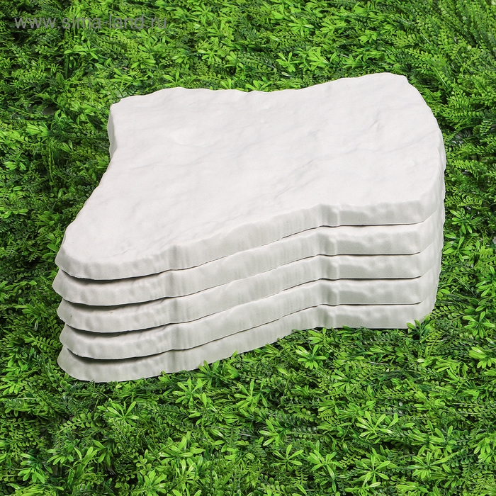 Модульное покрытие, 55 &times; 42 см, пластик, светлый мрамор, &laquo;Камень № 1&raquo;, 1 шт.