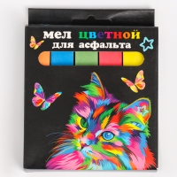 Мел цветной «Кот и бабочки. JUMBO», 5 шт. Мел цветной «Кот и бабочки. JUMBO», 5 шт.