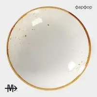 Салатник фарфоровый Magistro &laquo;Церера&raquo;, 400 мл, d=16,5 см, цвет белый