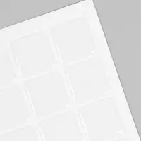 Стикеры эпоксидные прозрачные заготовки 3D 100 шт 2,5 x 2,5 см + самоклеящаяся бумага