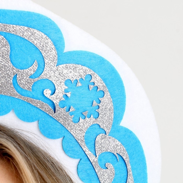 Новый год! Карнавальный кокошник &laquo;Снегурочка&raquo; из фетра