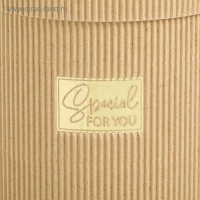 Коробка подарочная шляпная из микрогофры, упаковка, &laquo;Special for you&raquo;, 15 х 15 см