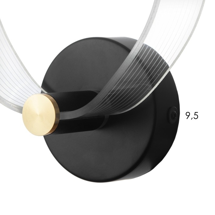 Бра Бра "Кворум" LED 8Вт 3000-6000К черный 25х20х6см