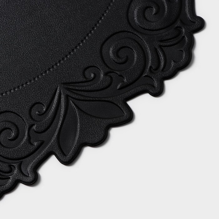 Набор салфеток сервировочных &laquo;Элоиза&raquo;, d=37,5 см, 4 шт, цвет чёрный