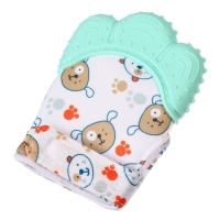 Прорезыватель-рукавичка &laquo;Собачки&raquo;, цвет мятный, Крошка Я