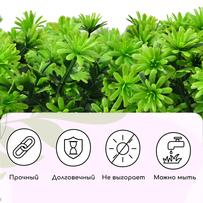 Декоративная панель, 50 &times;50 см, &laquo;Высокий мох&raquo;, Greengo