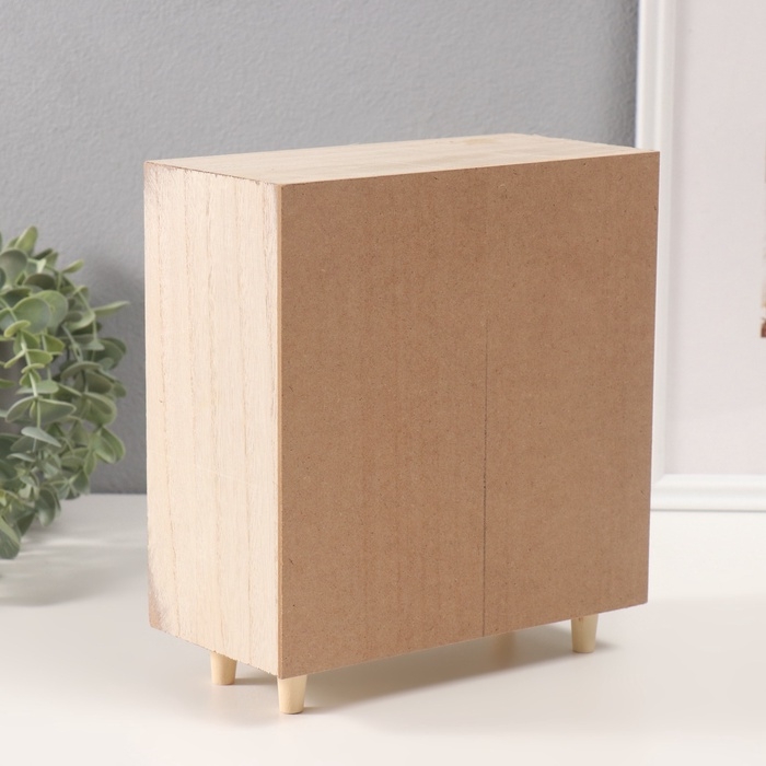 Шкатулка дерево 4 ящика "Комодик с сердечками" 10х20х23 см