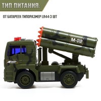 Грузовик инерционный &laquo;Ракетница&raquo;, 1:20, свет, звук