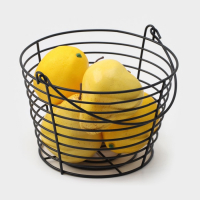 Фруктовница Доляна, 19,5&times;19,5&times;13 см, цвет чёрный