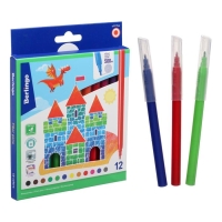 Фломастеры смываемые 12 цветов "Замки", европодвес Фломастеры смываемые 12 цветов "Замки", европодвес