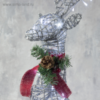 Светодиодная фигура &laquo;Олень серебристый&raquo; 50 &times; 85 &times; 18 см, металл, 220 В, свечение белое