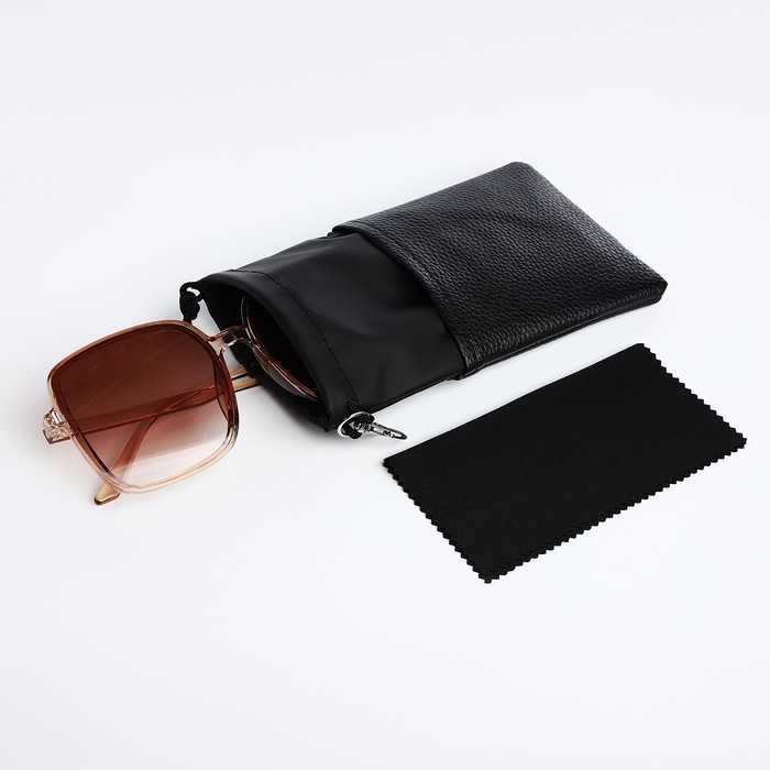 Чехол для очков на затяжке, длина 17,5 см, цвет чёрный Чехол для очков на затяжке, длина 17,5 см, цвет чёрный