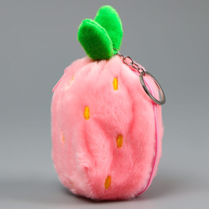 Мягкая игрушка &laquo;Зайка-клубника&raquo; на брелоке, 11 см