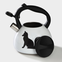 Чайник со свистком из нержавеющей стали Доляна &laquo;Лиса&raquo;, 3 л, с индикатором нагрева