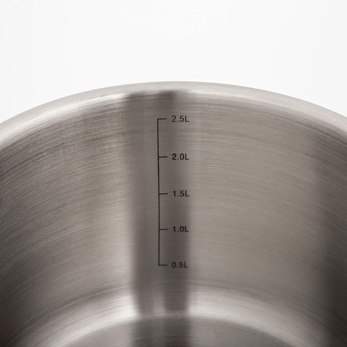 Кастрюля &laquo;Общепит&raquo;, 3 л, d=18 см, h=12 см, капсульное дно, индукция