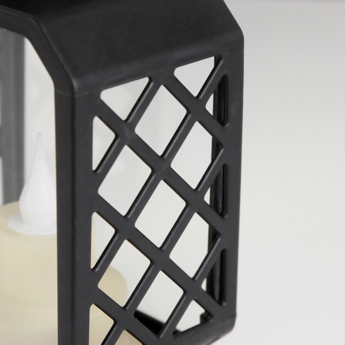 Ночник Ночник "Фонарь малый" LED от батареек 3хLR44 черный 9,5х6,5х15,5 см