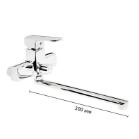 Cмеситель для ванны Accoona A7102, однорычажный, с душевым набором, латунь, хром Cмеситель для ванны Accoona A7102, однорычажный, с душевым набором, латунь, хром