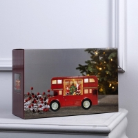 Светодиодная фигура «Автобус» 30 × 19 × 11 см, пластик, батарейки ААх3 (не в комплекте), USB, свечение тёплое белое Светодиодная фигура «Автобус» 30 × 19 × 11 см, пластик, батарейки ААх3 (не в комплекте), USB, свечение тёплое белое