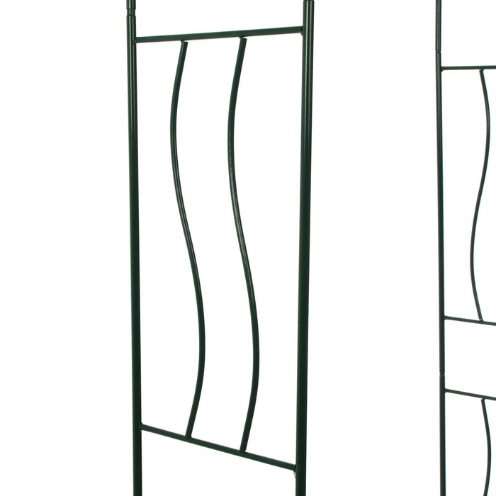 Арка садовая, разборная, 240 &times; 125 &times; 36,5 см, металл, зелёная, &laquo;Волна&raquo;