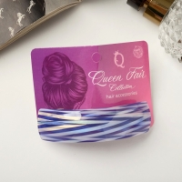 Заколка-автомат для волос "Ванда" переливы полосы, 9 см, микс