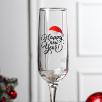 Бокал для шампанского &laquo;Хэппи Нью&raquo;, 200 мл, деколь