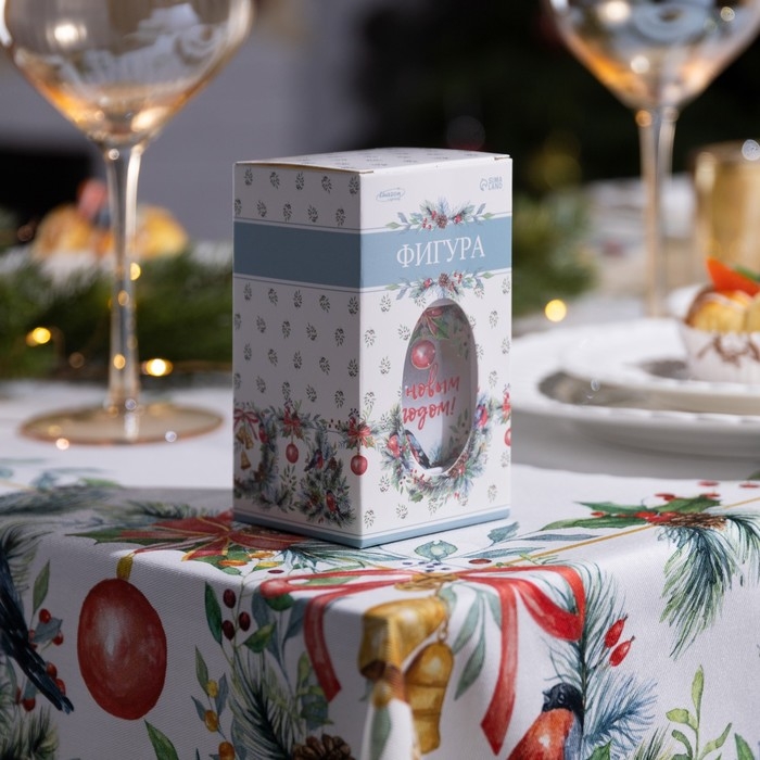 Светодиодная фигура &laquo;Белый фонарь со снегирями&raquo; 6.3 &times; 12 &times; 6.3 см, пластик, батарейки AG13х3 (в комплекте), свечение тёплое белое