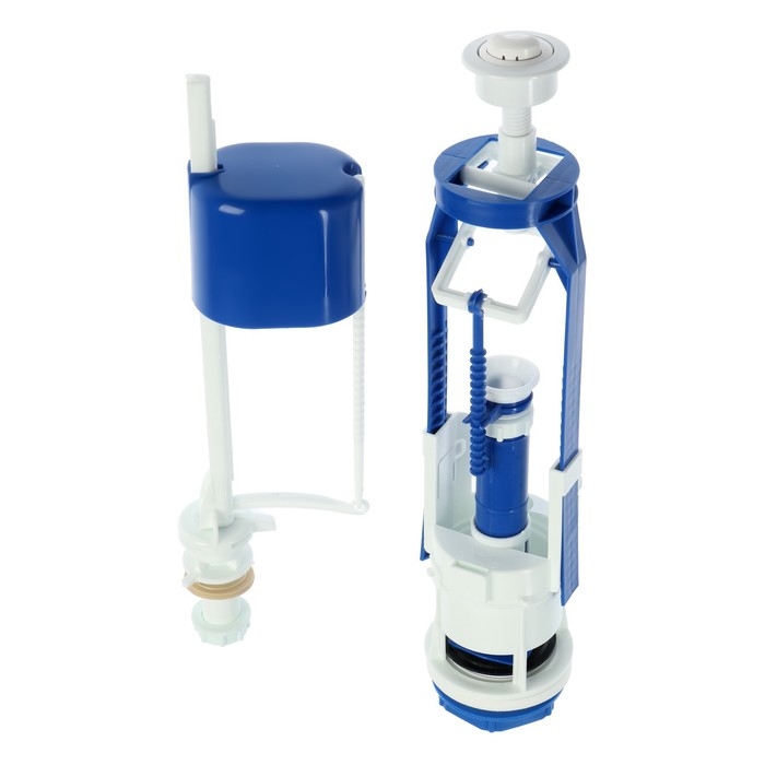 Арматура для смывных бачков Арматура для смывных бачков "РБМ" АС-17.3, "Стоп-Слив", с нижней подводкой, кнопка белая