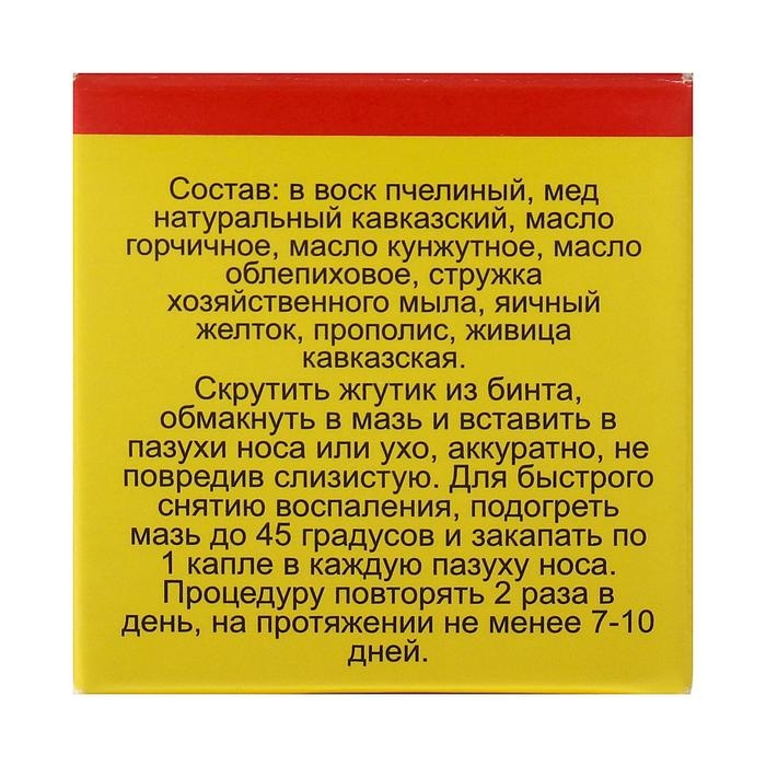 Мазь «Монастырская От гайморита», 25 мл, Мазь «Монастырская От гайморита», 25 мл, "Бизорюк"