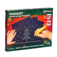 Планшет обучающий &laquo;Магнитное рисование&raquo;, новогодний, цвет чёрный, 375 отверстий