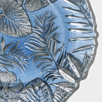 Тарелка стеклянная &laquo;Арабис&raquo;, d=28 см, цвет голубой