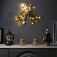 Светодиодная фигура &laquo;Колокольчики&raquo; 42.5 &times; 30 см, металл, батарейки ААх2 (не в комплекте), свечение тёплое белое