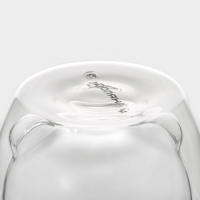 Стакан стеклянный на деревянной подставке Доляна &laquo;Вверх дном&raquo;, 250 мл, 9&times;9 см