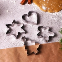 Новый год. Набор форм для печенья &laquo;Классика&raquo;, металл, 4 шт