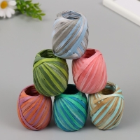 Тесьма декоративная бумага "Рафия меланж" намотка 20 м МИКС Тесьма декоративная бумага "Рафия меланж" намотка 20 м МИКС