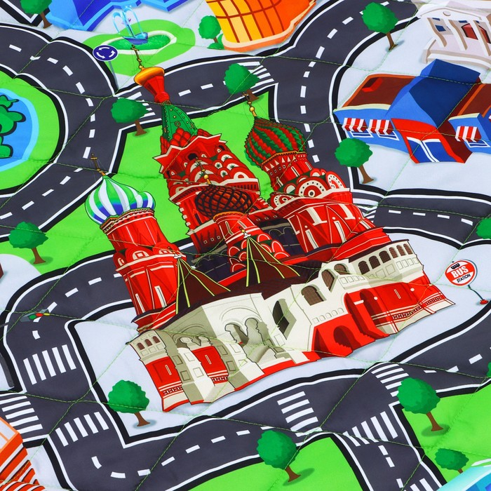 Игровой коврик-сумка для детей &laquo;Дороги&raquo;, размер 200х155x0,5 см, Крошка Я