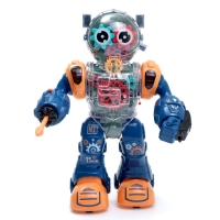 Робот &laquo;Шестерёнка&raquo;, свет, звук, синий