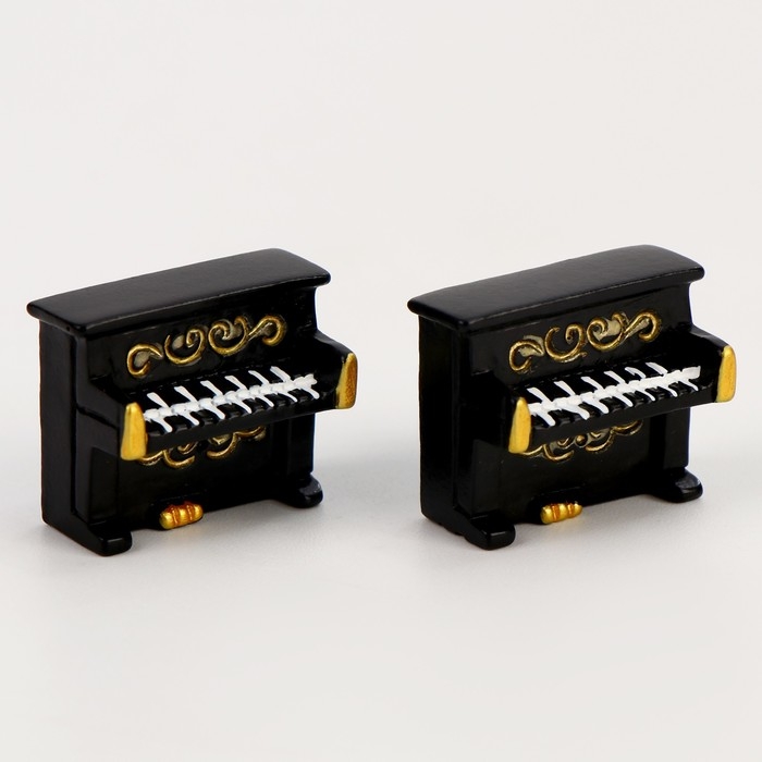 Миниатюра кукольная &laquo;Пианино&raquo;, набор 2 шт., размер 1 шт. &mdash; 2 &times; 1 &times; 2 см