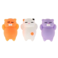 Мялка антистресс &laquo;Киска&raquo;, набор 3 шт, цвета МИКС